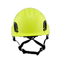 Type II + Vented Hi-Viz Yellow Safety Helmet (T2VHY - Front)