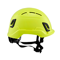 Type II + Vented Hi-Viz Yellow Safety Helmet (T2VHY - Right)