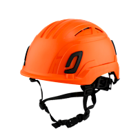 Type II + Vented Orange Safety Helmet with Mips Technology (T2VORM - Three Quarter View)