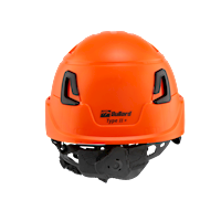 Type II + Vented Orange Safety Helmet (T2VOR - Back)