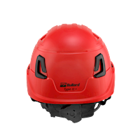 Type II + Vented Red Safety Helmet with Mips Technology (T2VRDM - Back)
