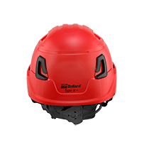 Type II + Vented Red Safety Helmet (T2VRD - Back)