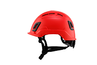 Type II + Vented Red Safety Helmet (T2VRD - Side)