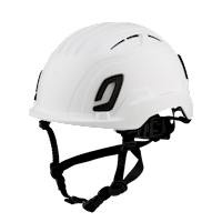 Type II + Vented White Safety Helmet with Mips Technology (T2VWHM - Three Quarter View)