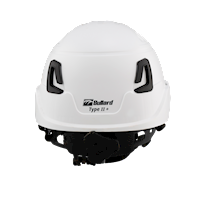 Type II + Vented White Safety Helmet with Mips Technology (T2VWHM - Back)