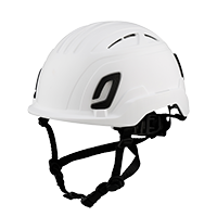 Type II + Vented White Safety Helmet (T2VWH - Three Quarter View)