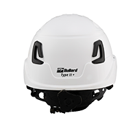 Type II + Vented White Safety Helmet (T2VWH - Back)