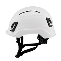 Type II + Vented White Safety Helmet (T2VWH - Left)
