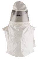 Bullard Resp SAR/PAPR CC20 Hood Tychem QC Acetate 0.020" Double Bib Taped Ratchet Threaded (20TICST - Front)