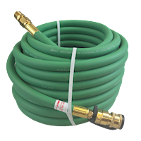Bullard Resp SAR Air Supply Hose V10 3/8" ID Starter Snap-Tite 50' Green (46917 - Pro - Front)