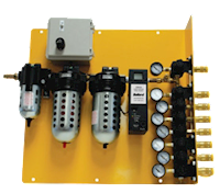 Bullard Resp SAR Air Filter CAB 100 CFM Panel 5 PPM Ind Regs 8 Outlet Ind Interchange Outlet (CAB100PMIRHA5 - Front)