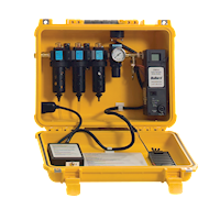 Bullard Resp SAR Air Filter CAB 30 CFM Box 10 PPM Manifold 2 Outlet Ind Interchange Outlet (CAB30HA - Front)