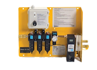 Bullard Resp SAR Air Filter CAB 30 CFM Panel 5 PPM Manifold 2 Outlet Ind Interchange Outlet (CAB30PMHA5 - Front)