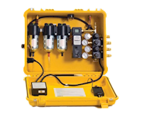 Bullard Resp SAR Air Filter CAB 50 CFM Box 5 PPM Ind Regs 4 Outlet Ind Interchange Outlet (CAB50IRHA5 - Front)