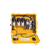 Bullard Resp SAR Air Filter CAB 50 CFM Box 10 PPM Manifold 4 Outlet Snap-Tite Outlet (CAB50SN - Front)