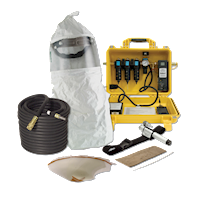 Bullard Resp SAR Air Filter CAB 15 CFM Box 10 PPM 1 Outlet Ind Interchange Outlet CC20TIC30 V10 100' Starter Hose (CC20CABSYS - Front)