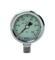 Bullard Resp Free-Air Pump ICE Pump Pressure Gauge Liquid Filled (ICEPG - Front) Bullard Resp Free-Air Pump ICE Pump Pressure Gauge Liquid Filled (ICEPG - Front)