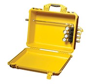 Bullard Resp SAR Air Filter RAM Box Ind Regs 4 Outlet Ind Interchange Outlet (RAM4IRHA - Three Quarter)