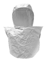 Bullard Resp SAR/PAPR RT Hood Tychem QC Acetate 0.020" Double Bib Sport Neck Cuff Clamp (RT3 - Front)