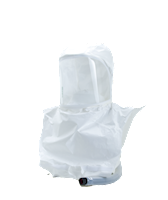 Bullard Resp SAR RT Assembly Disposable RT4 Hood Tychem SL Acetate 0.020" Double Bib Sport Neck Cuff RTBT Clamp (RT4DA - Front)