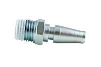 Bullard Resp SAR Comp Air Supply Hose QD Nipple 1/4" Schrader, Male 1/4" Male NPT Thread (S19433 - Front)