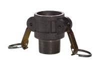 Bullard Resp Free-Air Pump Kamlock Manifold Coupler 1 1/4" ID Aluminum (S2090 - Front)