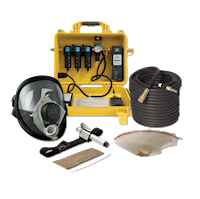 Bullard Resp SAR Air Filter CAB 15 CFM Box 10 PPM 1 Outlet Ind Interchange Outlet SPEC40L V10 100' Starter Hose (SPECLCABSYS - Front)