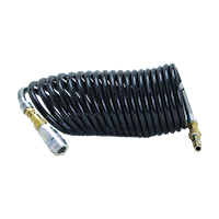 Bullard Resp SAR Air Supply Hose V5 3/8" ID Starter - 1/2" Fittings Ind Interchange 25' Black (V52535BLK - Front)