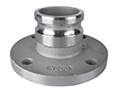 356T6 Aluminum A Adapter x Pipe (Flange) Camlock Fitting