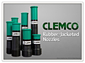 CLEMCO Tungsten Carbide Lined, Rubber Jacketed Nozzles