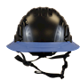 Type II + Non-Vented Black Safety Helmet with Kentucky Blue FlexBrim (T2NBKFBKB - Front)