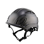 Type II + Non-Vented Black Safety Helmet (T2NBK - Three Quarter View) - 2