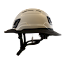 Type II + Non-Vented Dove Gray Safety Helmet with Black FlexBrim (T2NDGFBBK - Left)