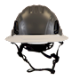 Type II + Non-Vented Dove Gray Safety Helmet with White FlexBrim (T2NDGFBWH - Front)