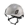 Type II + Non-Vented Dove Gray Safety Helmet (T2NDG - Three Quarter View)