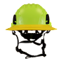 Type II + Non-Vented Hi-Viz Yellow Safety Helmet with Yellow FlexBrim (T2NHYFBYL - Front)