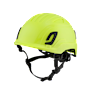 Type II + Non-Vented Hi-Viz Yellow Safety Helmet with Mips Technology (T2NHYM - Three Quarter View)