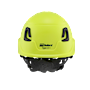 Type II + Non-Vented Hi-Viz Yellow Safety Helmet with Mips Technology (T2NHYM - Back)