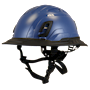 Type II + Non-Vented Kentucky Blue Safety Helmet with Black FlexBrim (T2NKBFBBK - Three Quarter View)