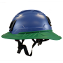 Type II + Non-Vented Kentucky Blue Safety Helmet with Forest Green FlexBrim (T2NKBFBFG - Left)