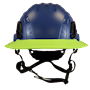 Type II + Non-Vented Kentucky Blue Safety Helmet with Hi-Viz Yellow FlexBrim (T2NKBFBHY - Front)