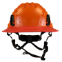 Type II + Non-Vented Orange Safety Helmet with Red FlexBrim (T2NORFBRD - Front)