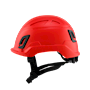 Type II + Non-Vented Red Safety Helmet with Mips Technology (T2NRDM - Left)