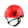 Type II + Non-Vented Red Safety Helmet (T2NRD - Three Quarter View)