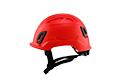 Type II + Non-Vented Red Safety Helmet (T2NRD - Left Side)