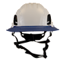 Type II + Non-Vented White Safety Helmet with Kentucky Blue FlexBrim (T2NWHFBKB - Front)