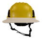 Type II + Non-Vented Yellow Safety Helmet with White FlexBrim (T2NYLFBWH - Front)
