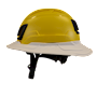 Type II + Non-Vented Yellow Safety Helmet with White FlexBrim (T2NYLFBWH - Left)