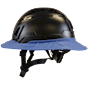 Type II + Vented Black Safety Helmet with Kentucky Blue FlexBrim (T2VBKFBKB - Left)