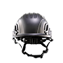 Type II + Vented Black Safety Helmet (T2VBK - Front)